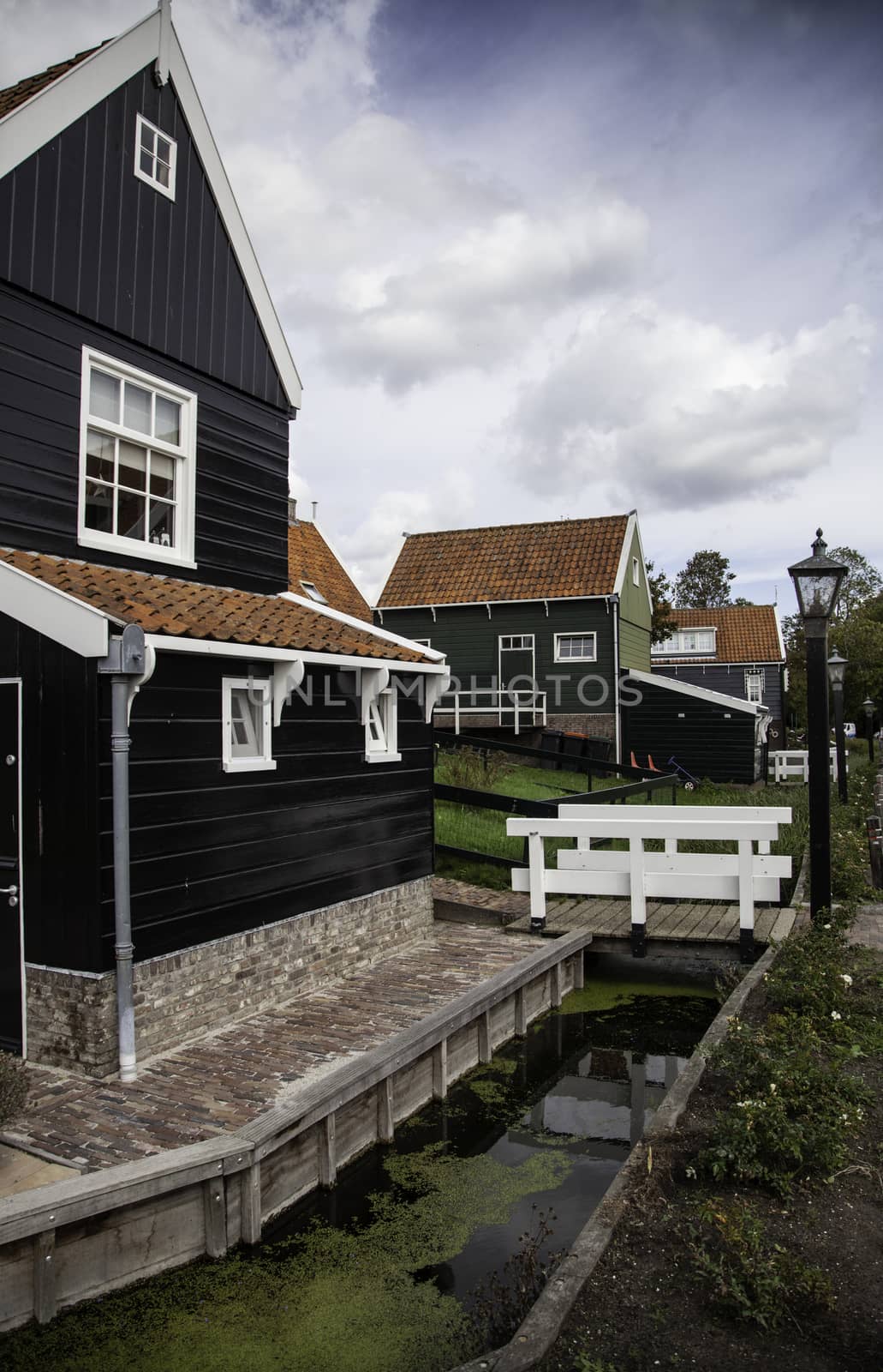 Old Dutch houses, detail of tourism in Europe