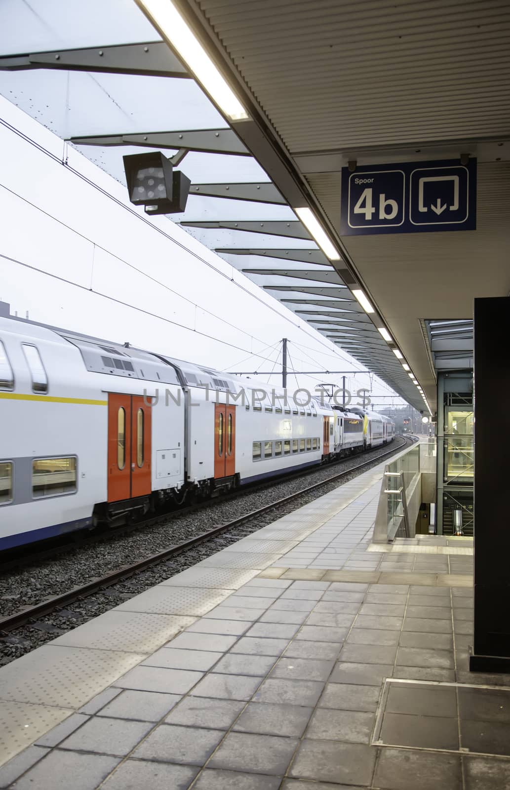 Train station in witches, transport detail by rails, tourism in europe