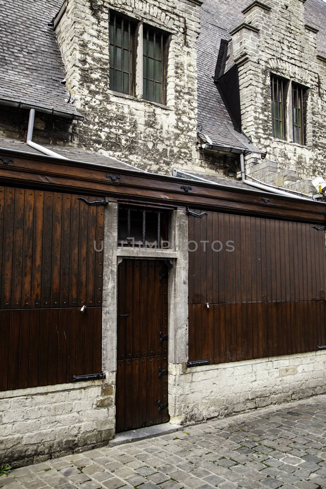 Old building in the city of Ghent, tourism in Europe, Belgium in September