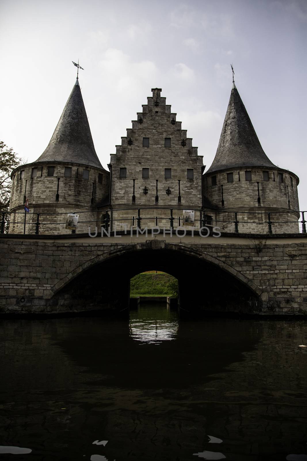 Castle of Ghent heritage of UNESCO, detail of tourism in Belgium