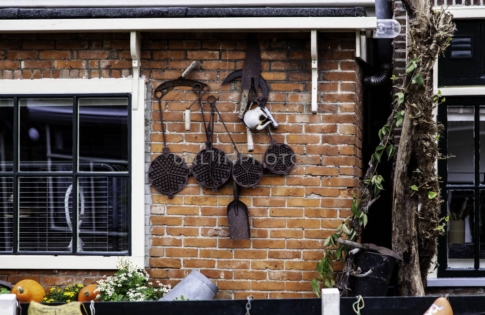 Typical Dutch house, detail of European city