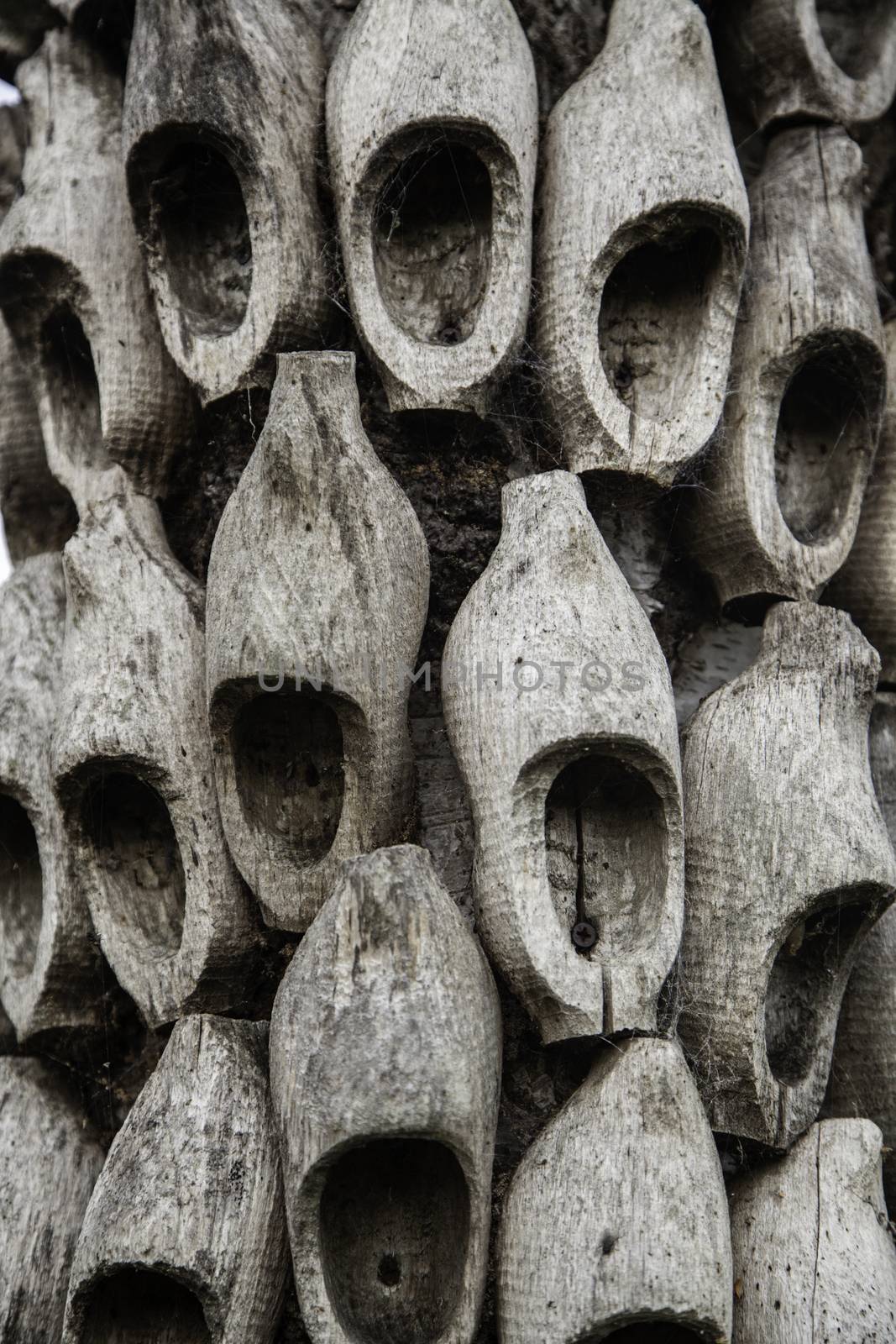 Traditional Dutch wooden clogs, traditional shoe detail