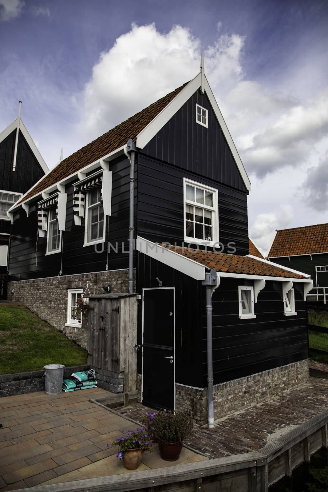 Old Dutch houses, detail of tourism in Europe