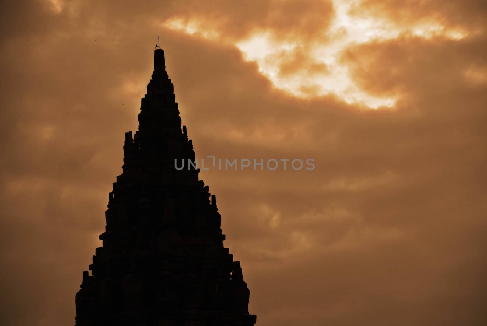 Beautiful silhouette of Prambanan Historical Complex by craigansibin