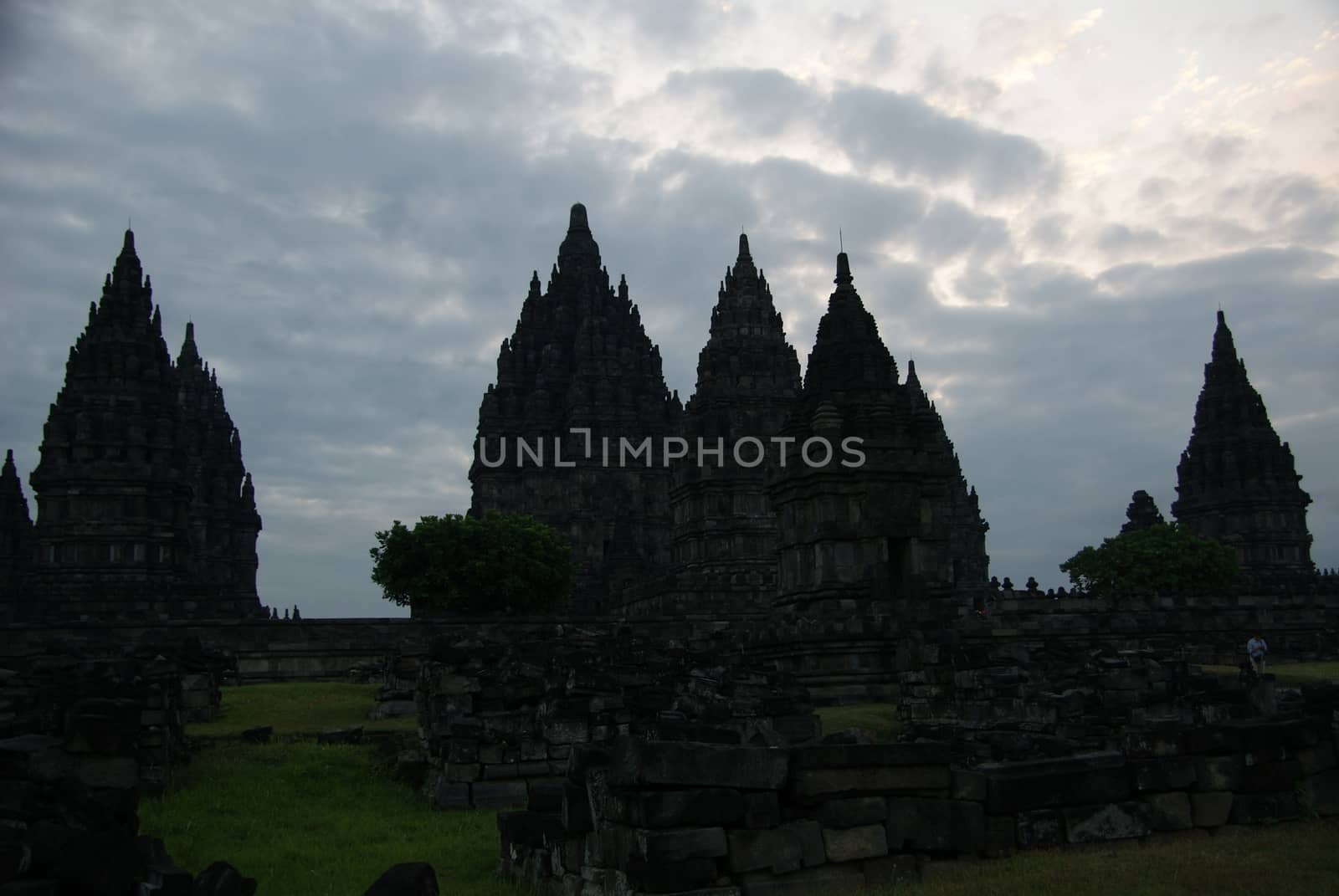 Beautiful silhouette of Prambanan Historical Complex by craigansibin