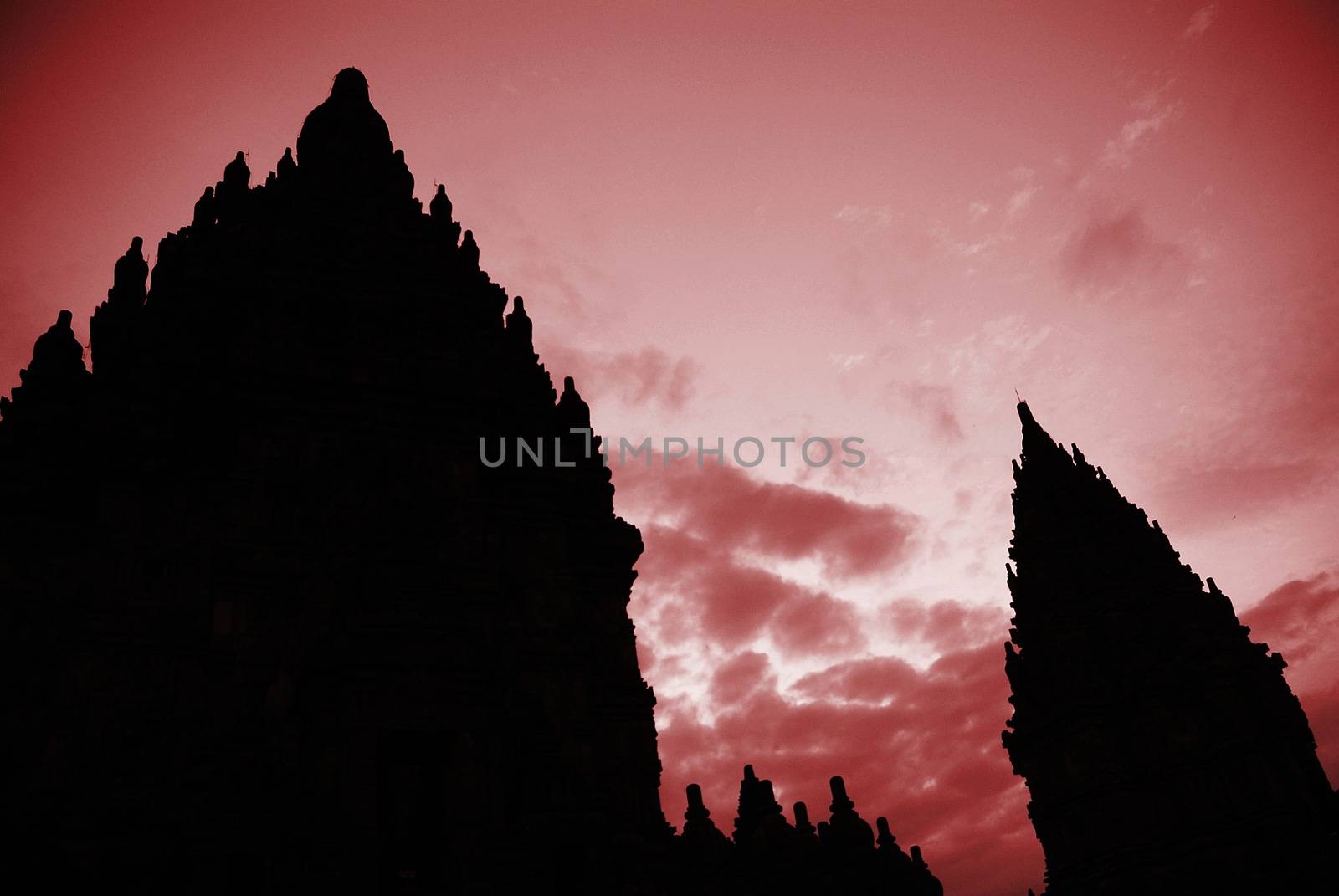 Beautiful silhouette of Prambanan Historical Complex by craigansibin