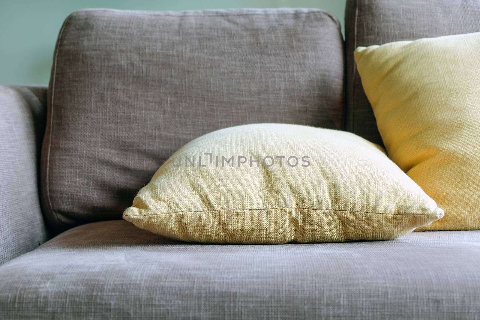 Detail of sofa in living room