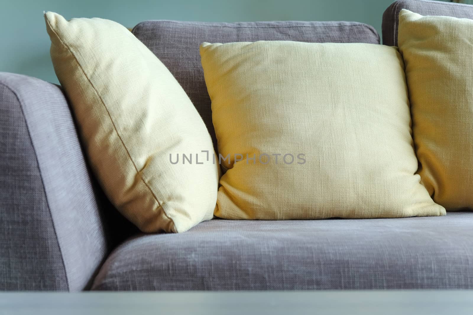 Detail of sofa in living room