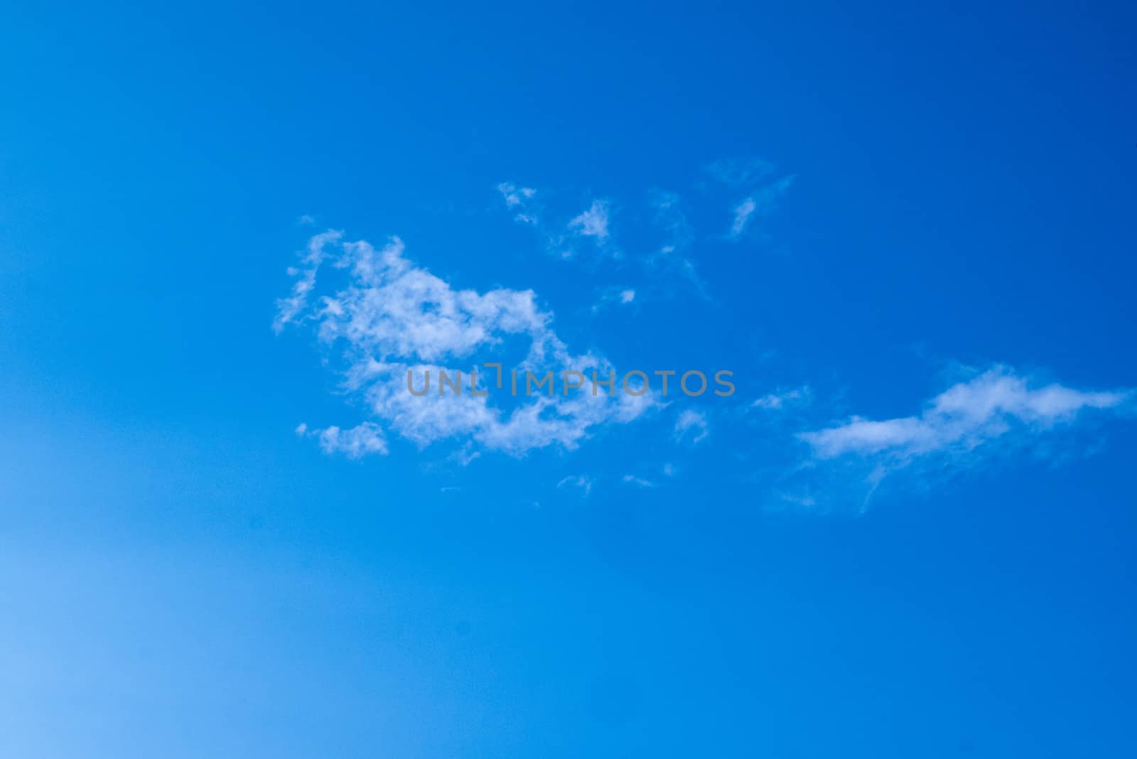 Cyan clear summer blue sky with clouds