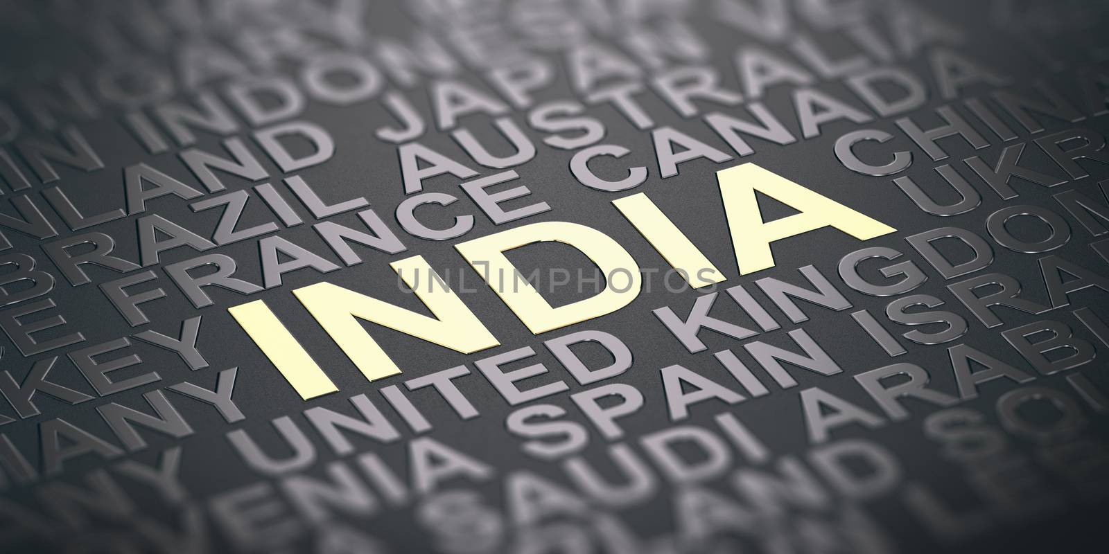 Names Of Countries,  Focus on India by Olivier-Le-Moal