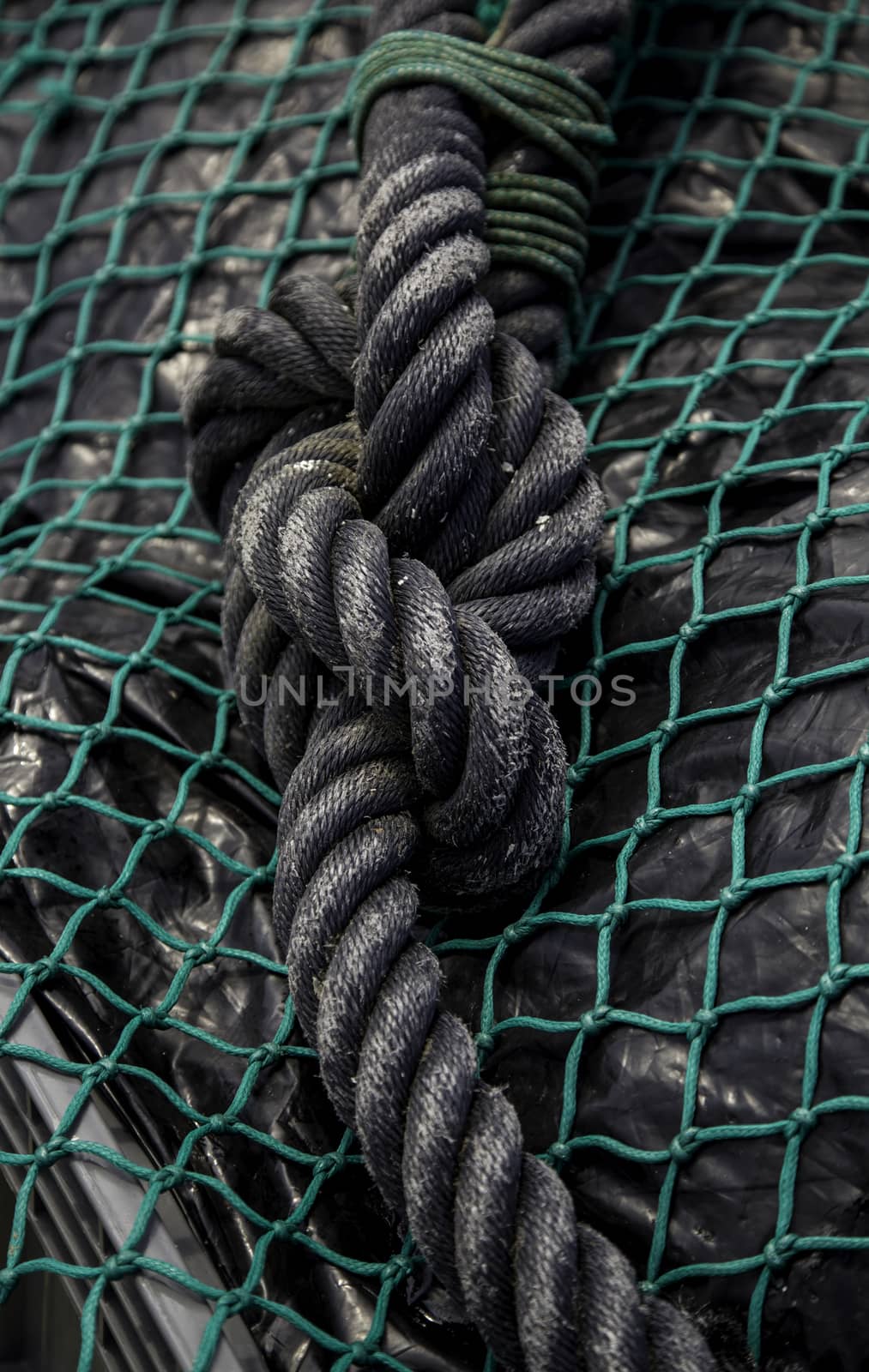 Old fishing nets, tool detail for fishing, sea food