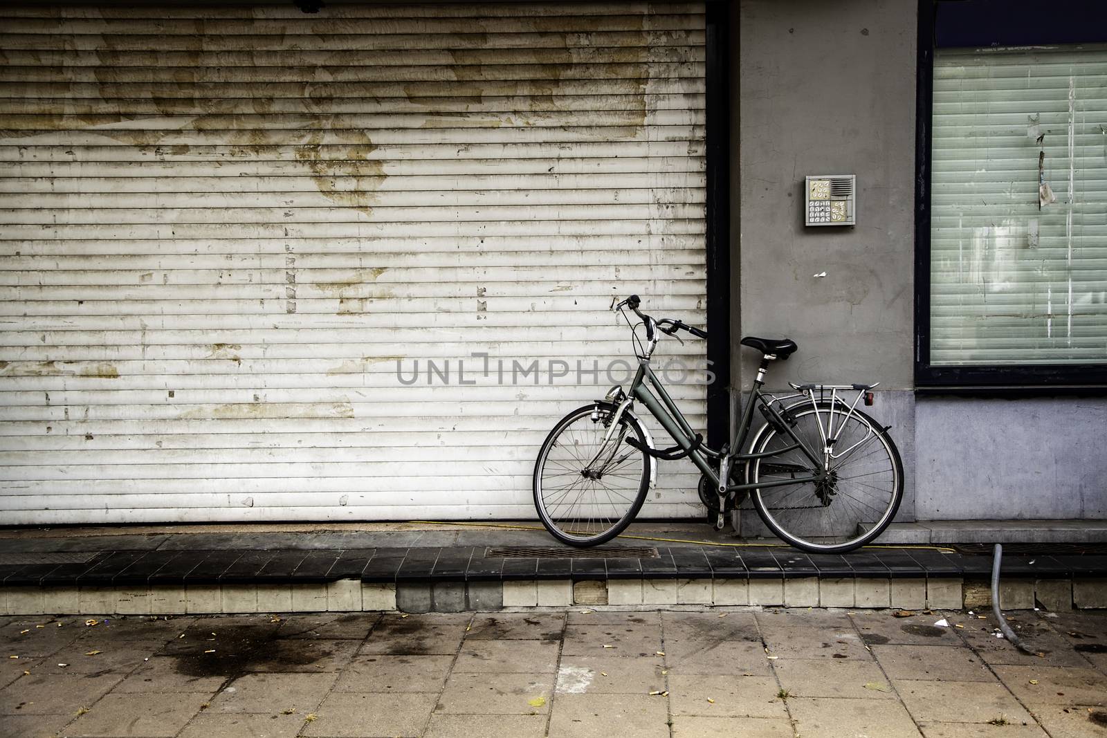 Typical bicycle in Holland, detail of transport, sport and ecology, tourism