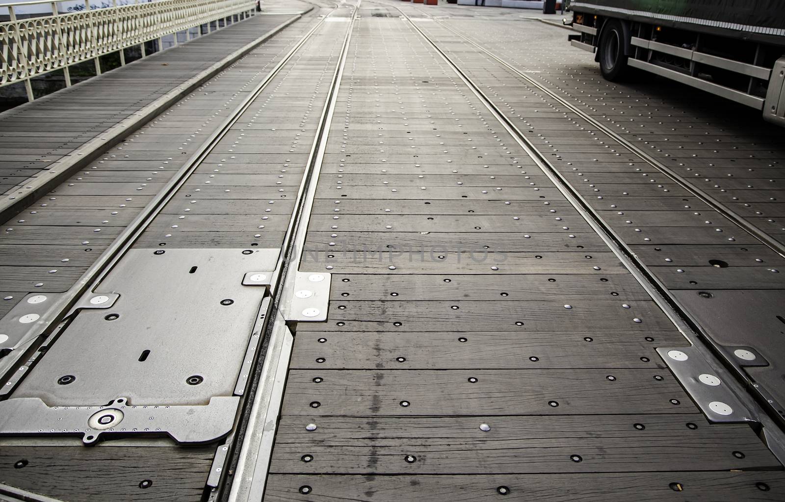 Tram rails in Ghent by esebene