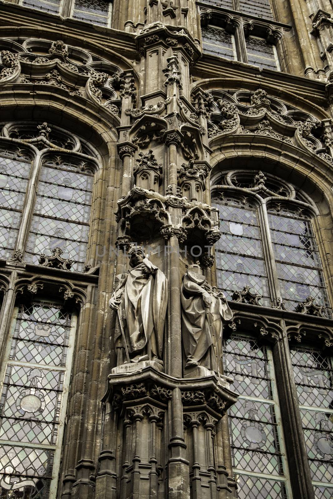 Old building in the city of Ghent, tourism in Europe, Belgium in September