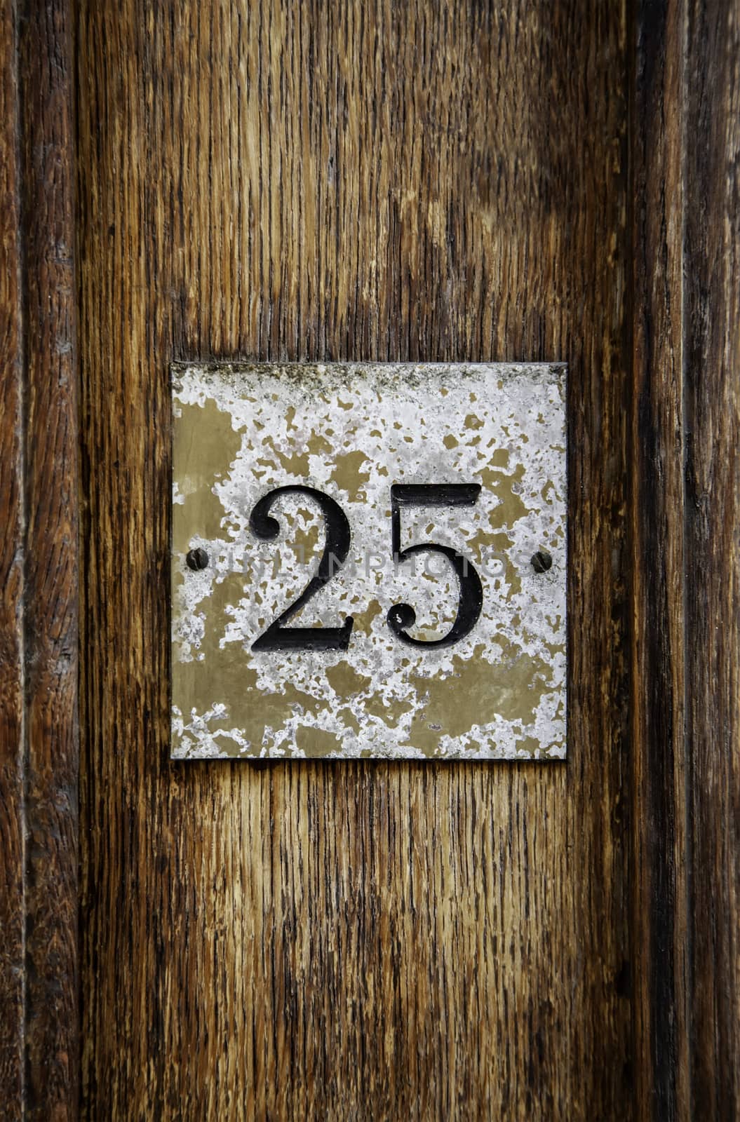 Number twenty-five of information, detail of odd number, address
