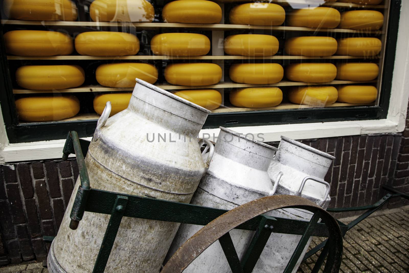 Artisan edam cheese, detail of Dutch cheese making
