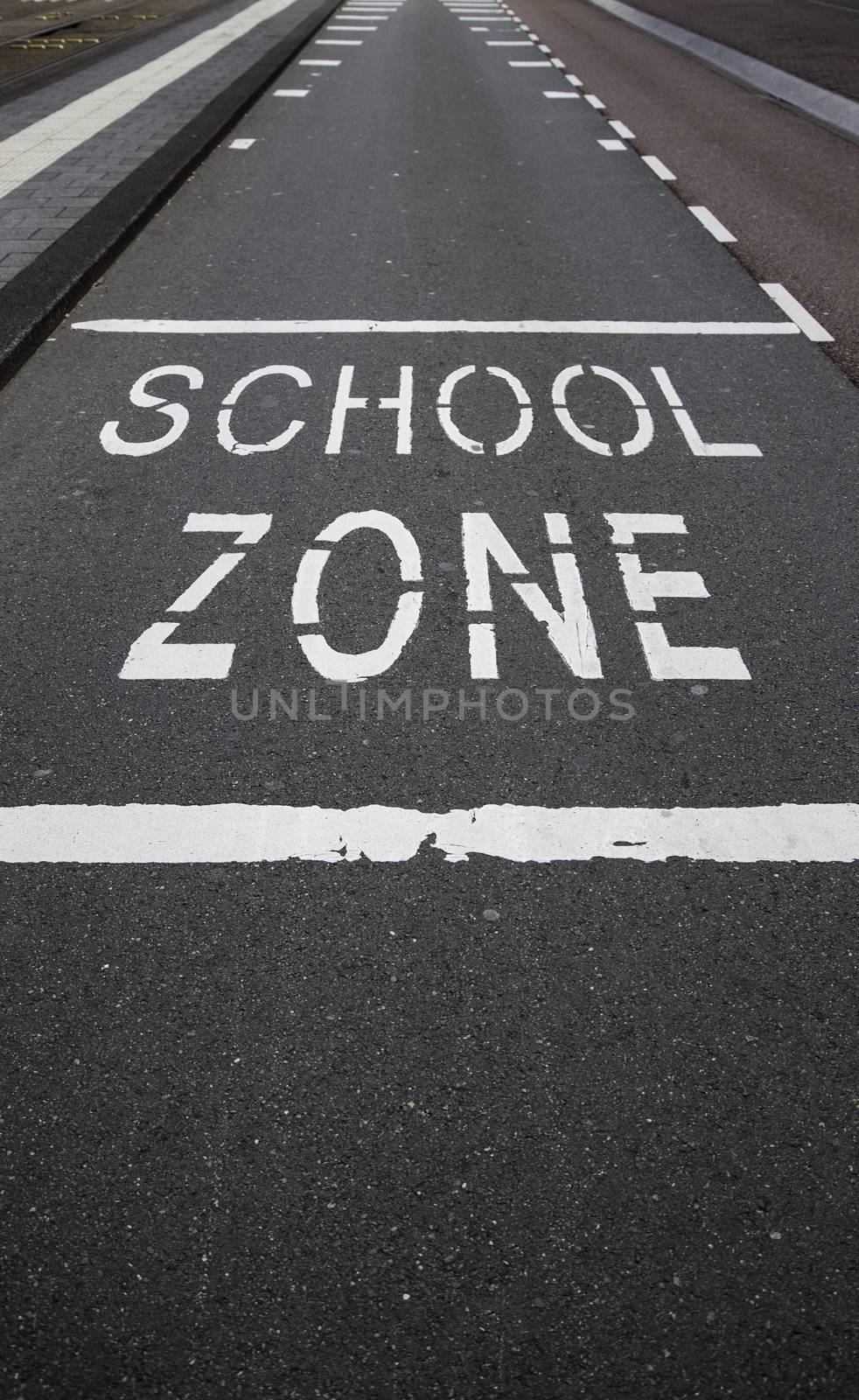 School signal on the asphalt by esebene
