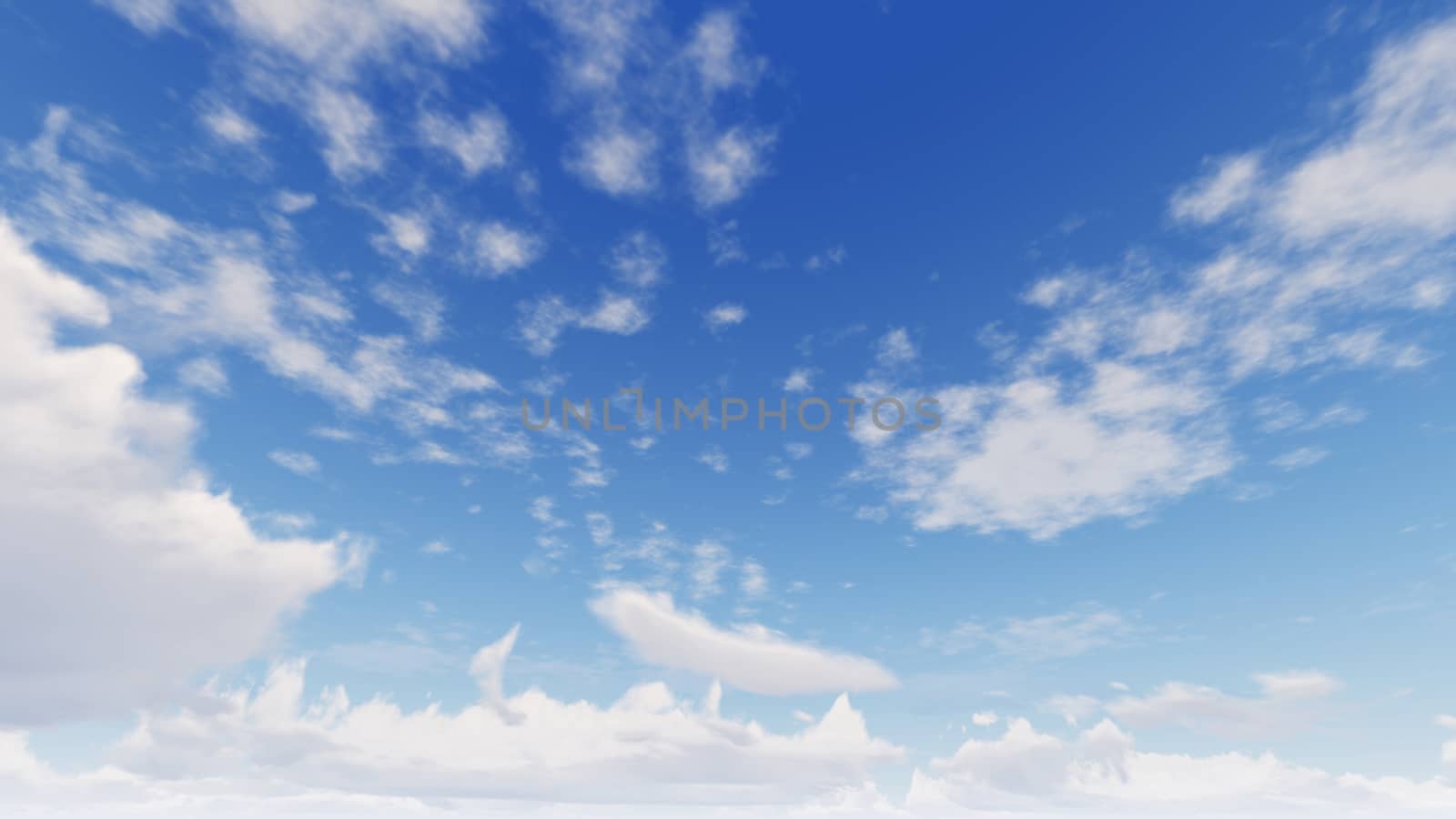 Cloudy blue sky abstract background, blue sky background with tiny clouds, 3d rendering

