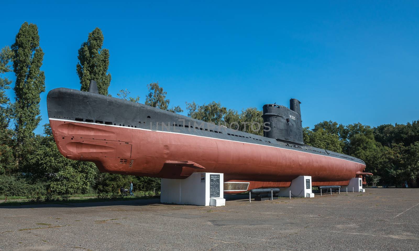 Odessa, Ukraine - 09.18.2018. Memorial of the heroic defense of Odessa in a sunny summer day. Coastal artillery no. 411