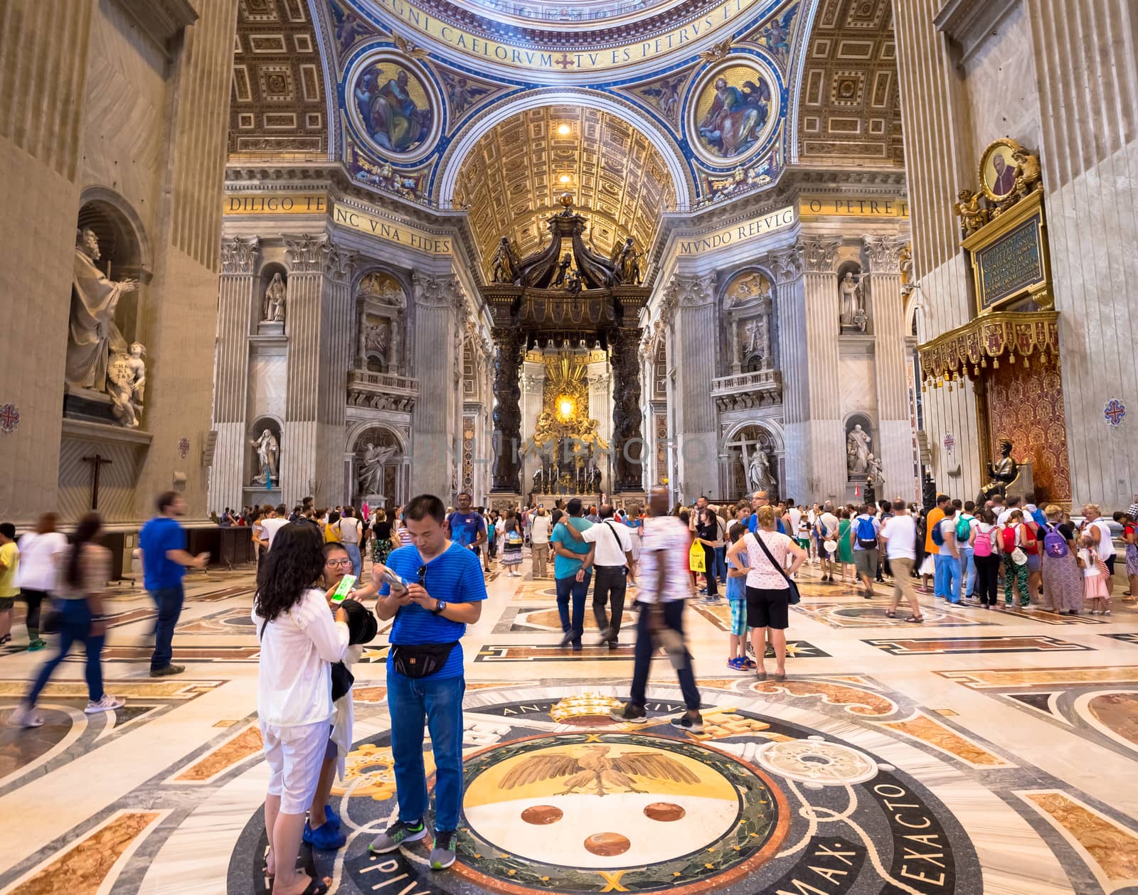 Over-tourism in Saint Peter Basilica, Vatican State by Perseomedusa