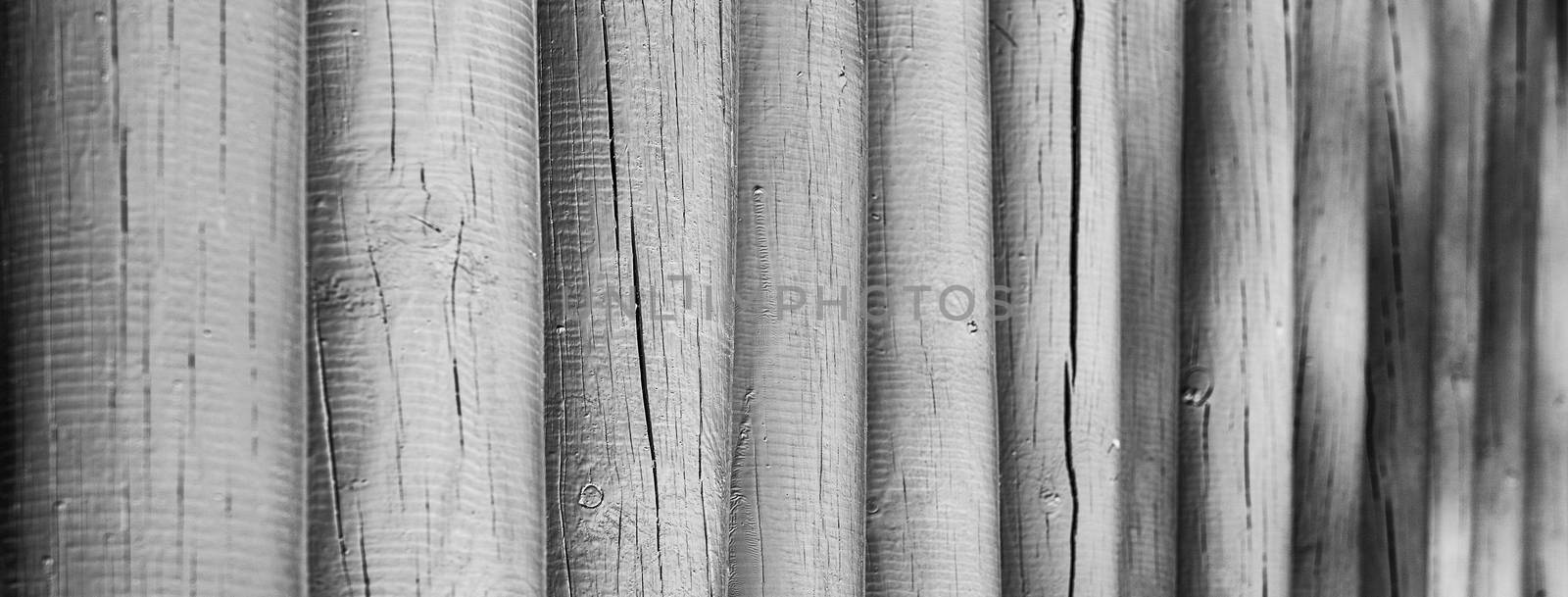 Closeup of a wooden fence with selective focus by marcorubino