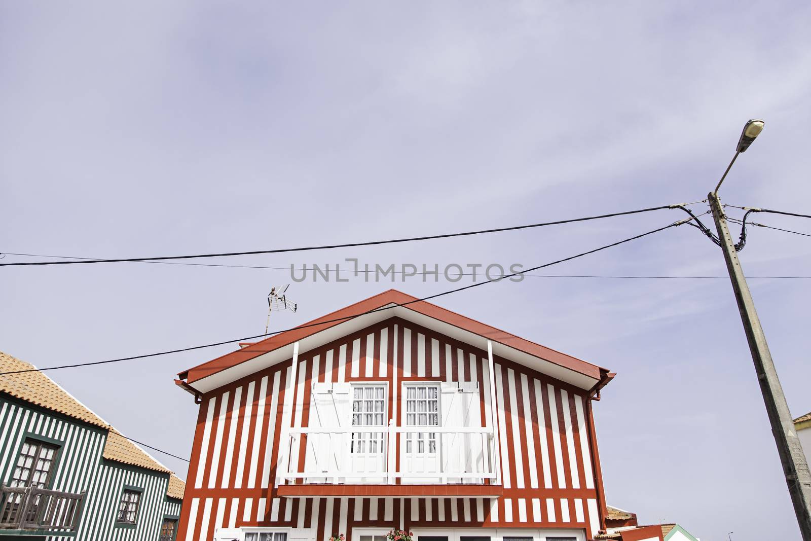 Detail of a typical facade of Aveiro, Portugal Typical decoration, architecture