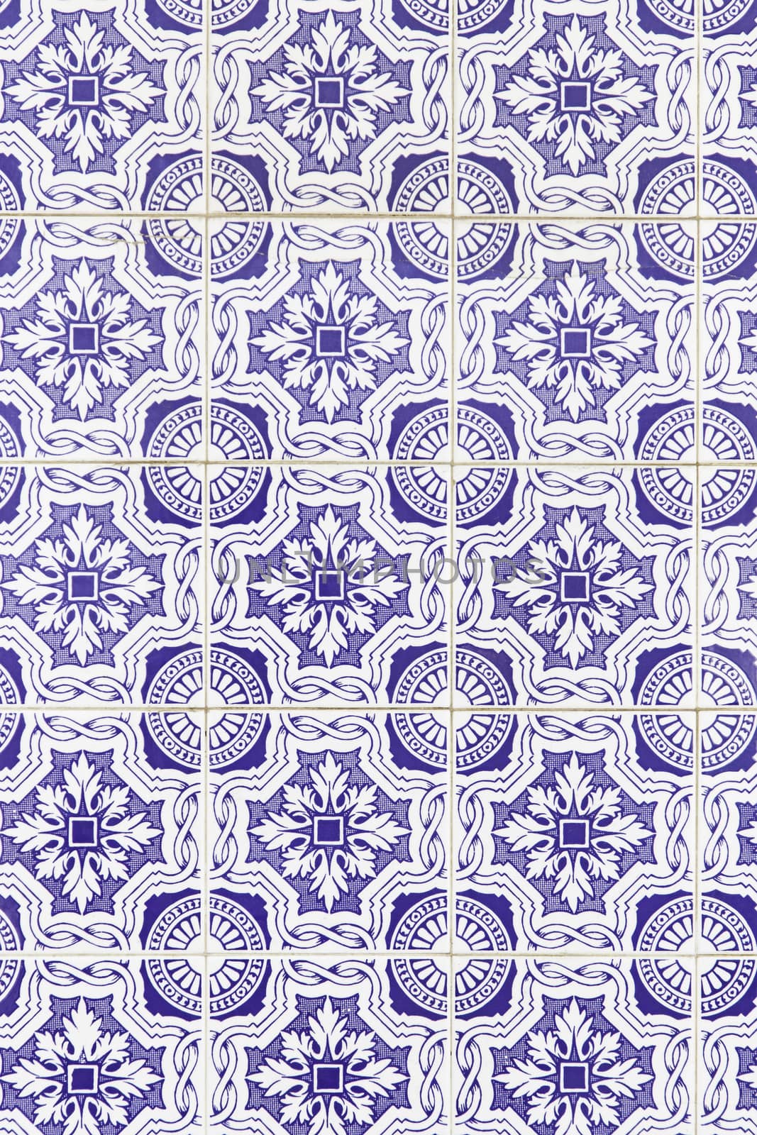 Typical decorative tiles, antique tiles detail Lisbon, art and decoration