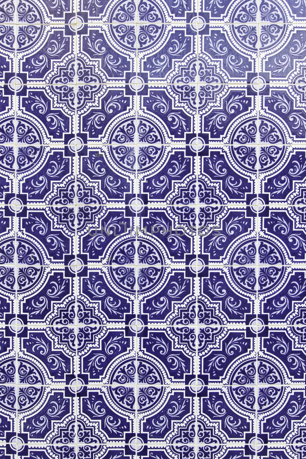 Typical decorative tiles, antique tiles detail Lisbon, art and decoration