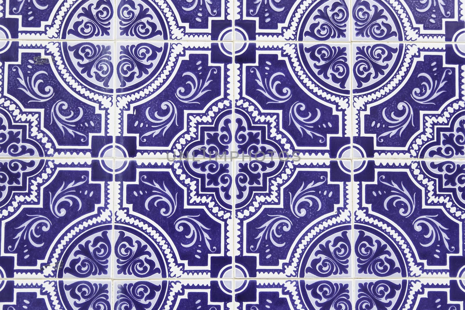 Typical decorative tiles, antique tiles detail Lisbon, art and decoration