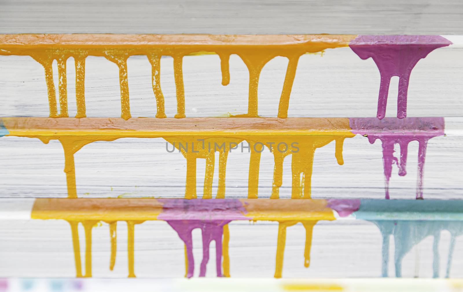 Spilled paint on wood, painted wood detail, decoration