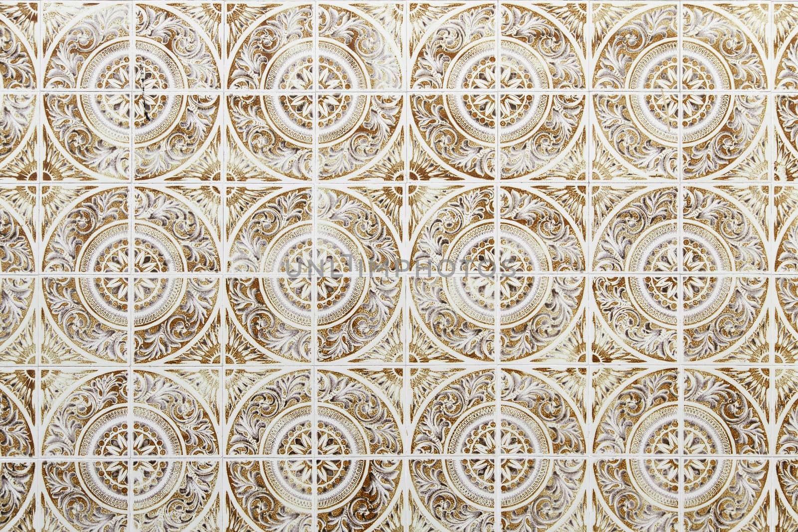 Typical decorative tiles, antique tiles detail Lisbon, art and decoration