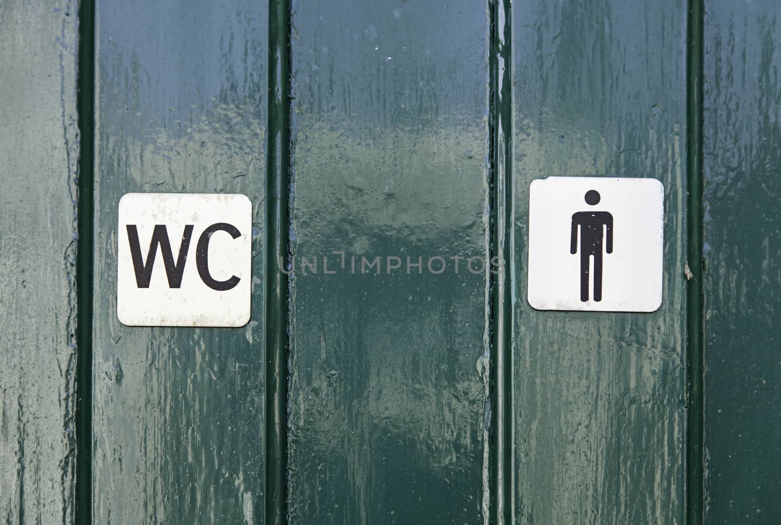 Wc signal, detail of an information signal, bathroom