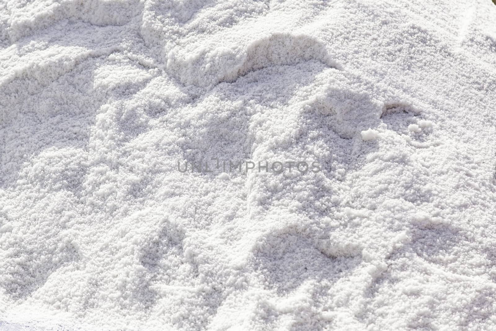 Mountain natural salt, detail of a natural saline