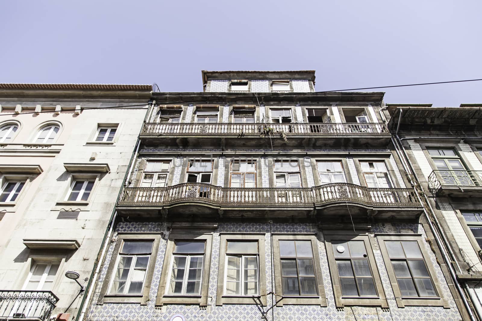 Lisbon old facade, detail of an old street portugal, tourism