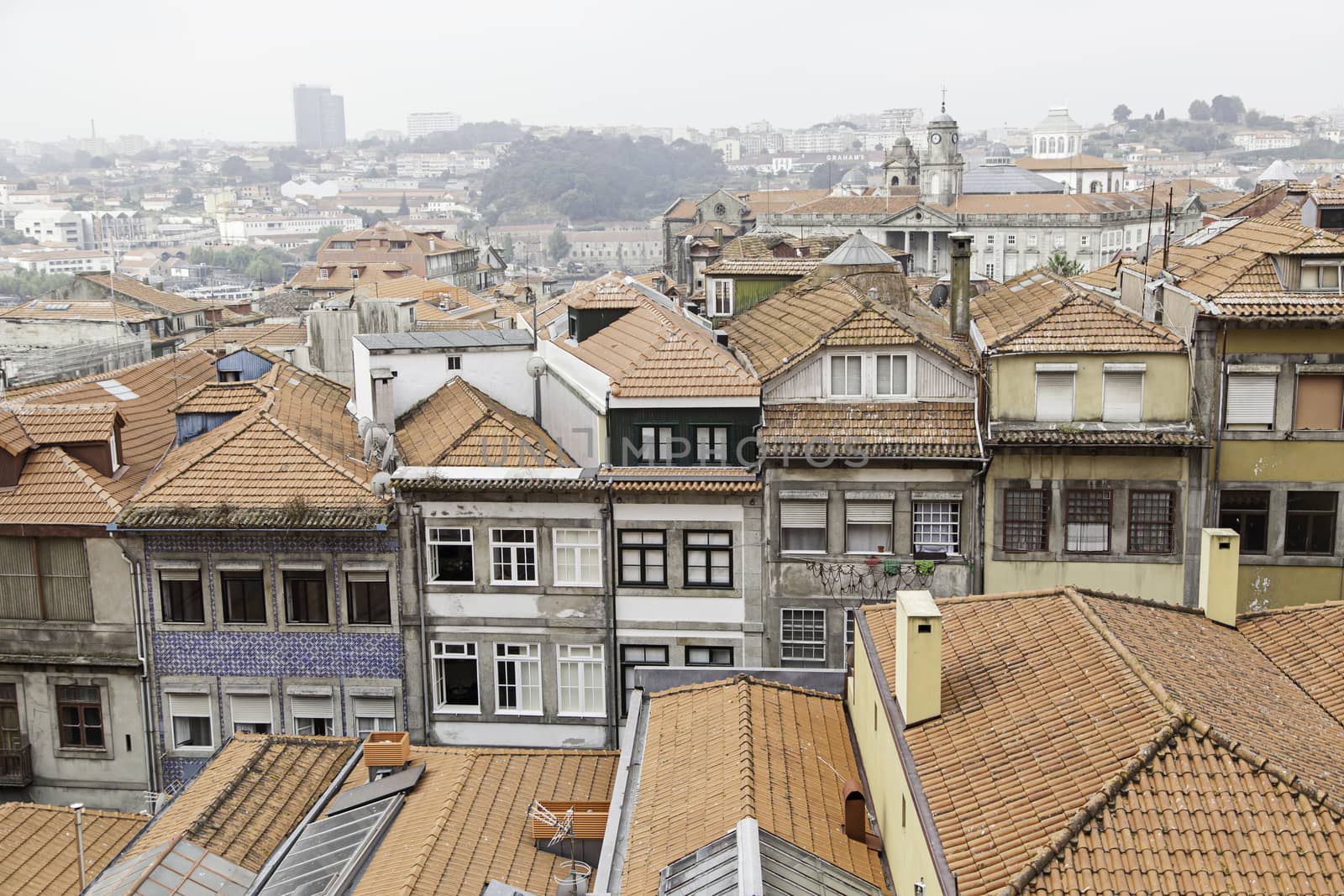 Panoramic view of Lisbon, detail of the capital of Portugal