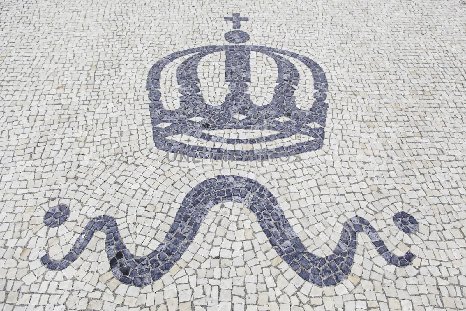 Mosaic floor, detail of a typical floor of the streets of Lisbon