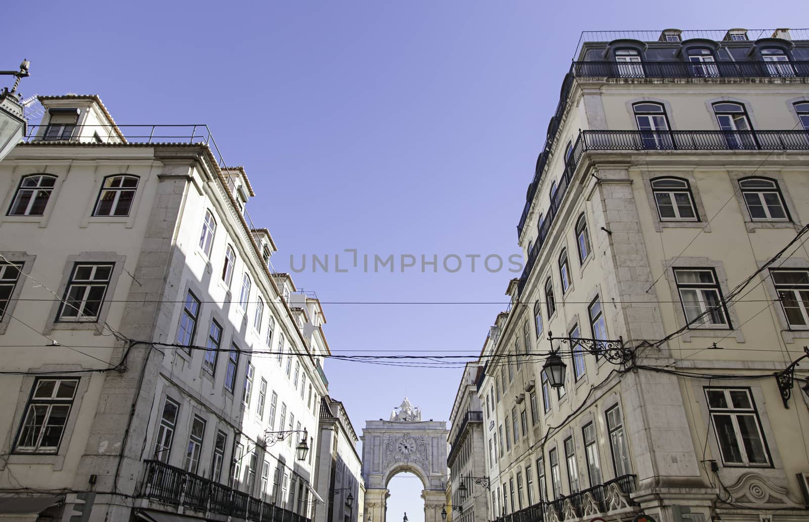 Lisbon old facade, detail of an old street portugal, tourism