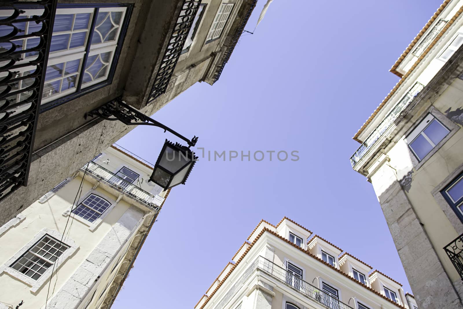Panoramic view of Lisbon, detail of the capital of Portugal
