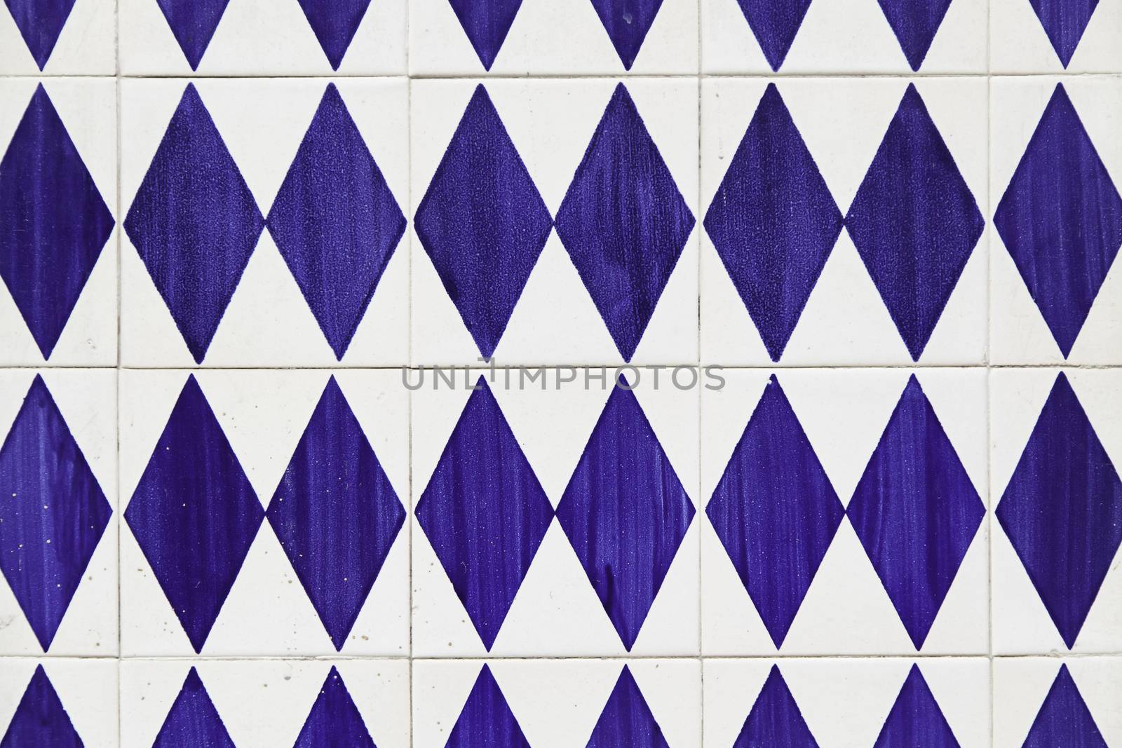 Typical decorative tiles, antique tiles detail Lisbon, art and decoration