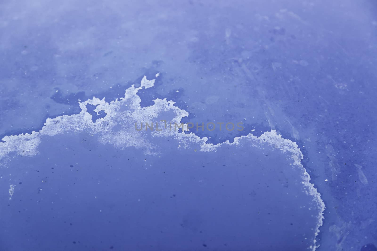 Detail of rusty blue background, textured background, passage of time