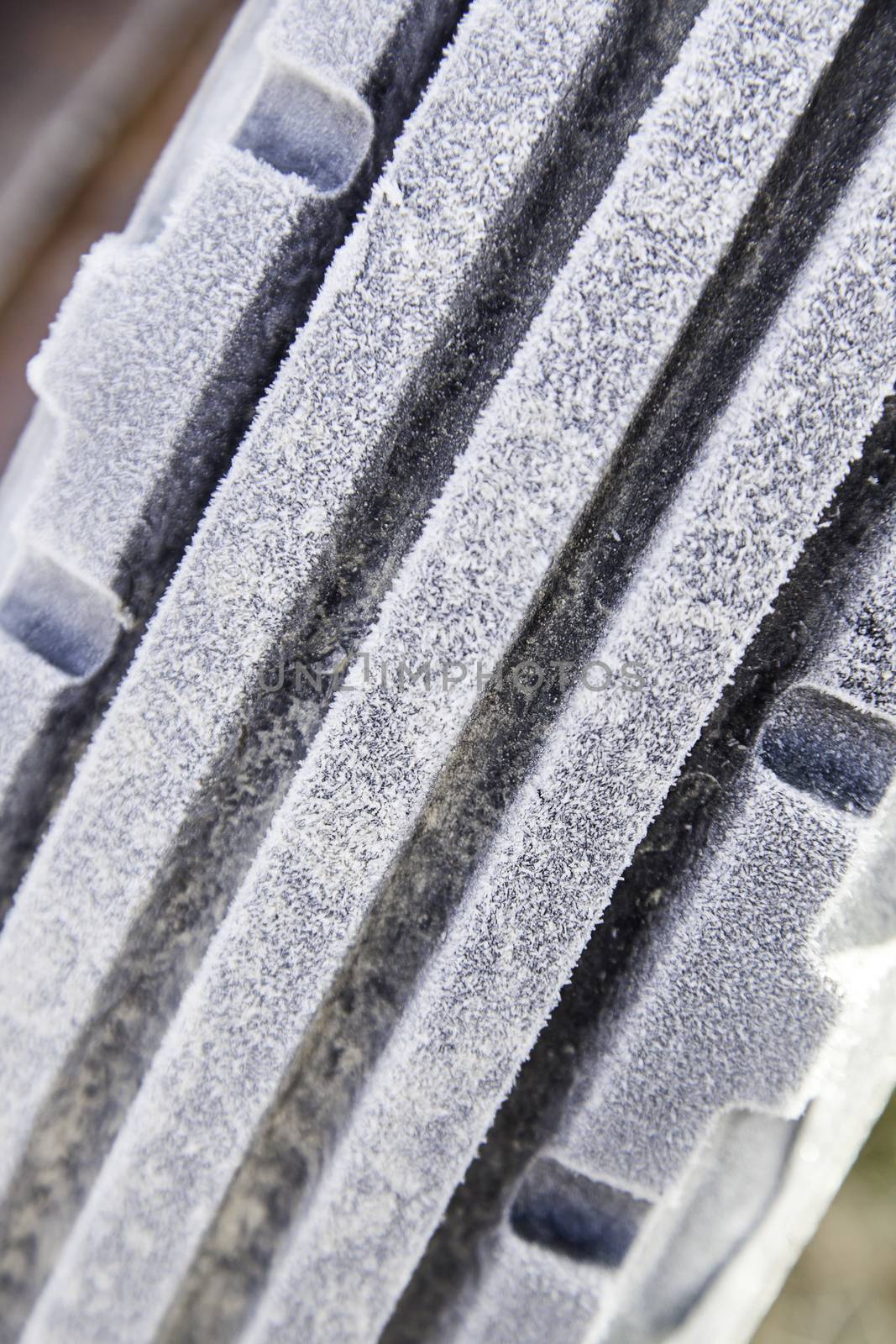 Frozen surface, detail of cold winter
