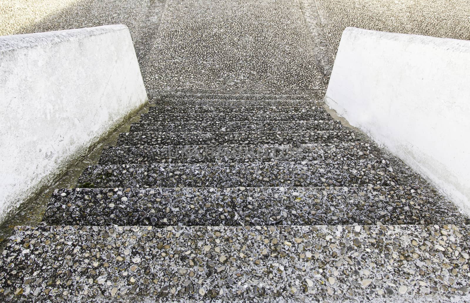 Old stone stairs, detail of an old medieval building