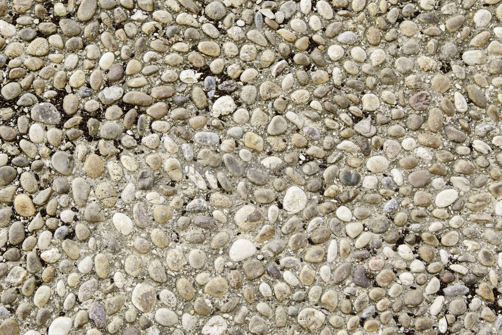 Medieval stone floor, detail of an old floor, pedestrian pavement