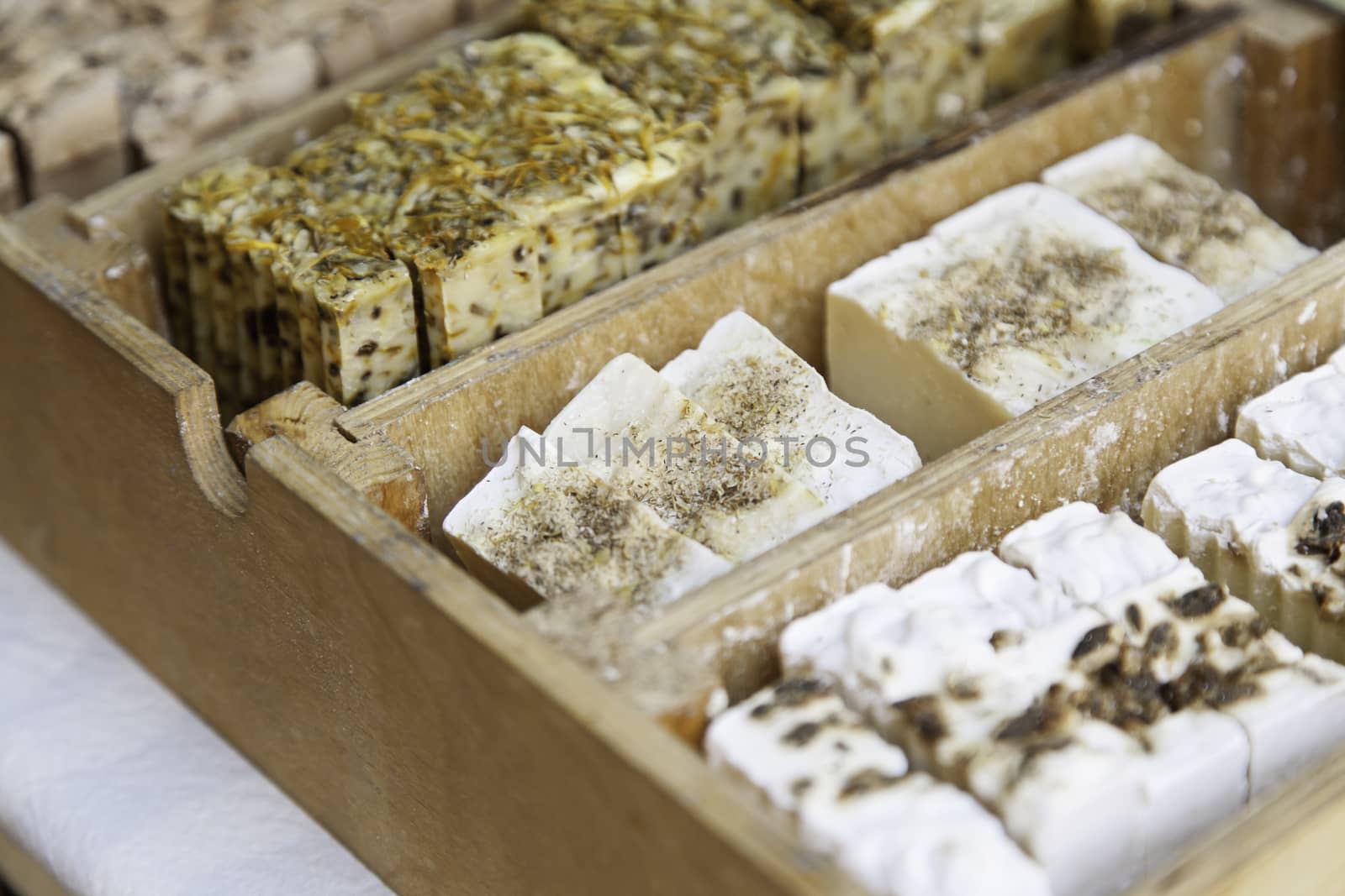 Soaps artisans, detail of soaps for body wash