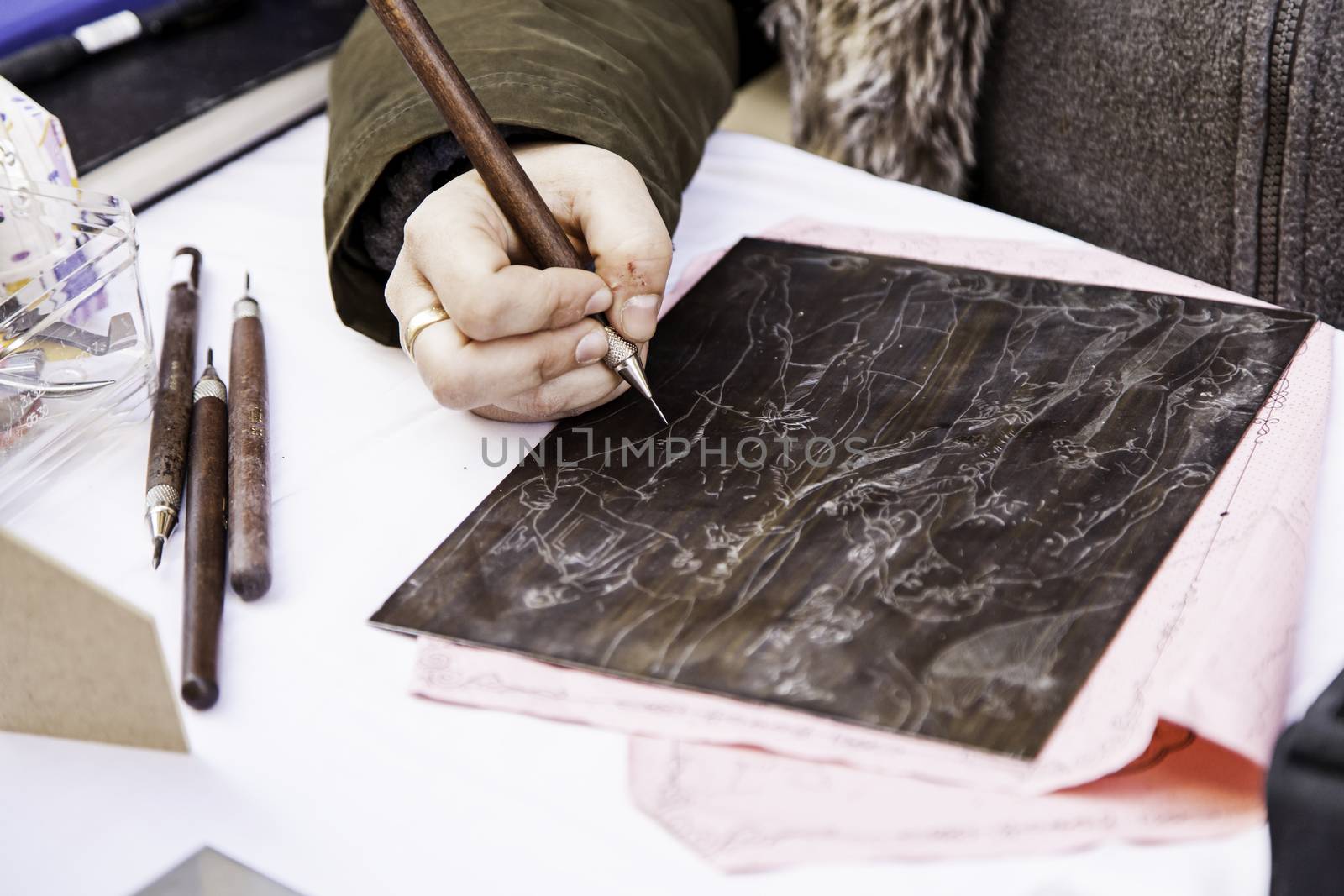 Painter of pictures, detail of an artist