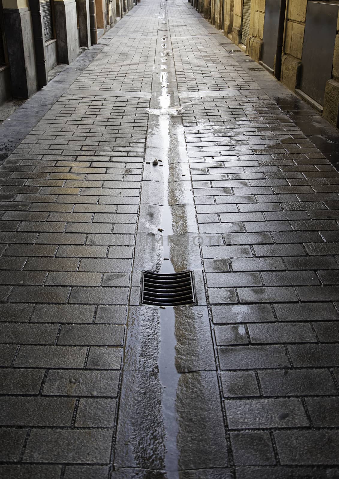 Passage way, detail of an old street in the city
