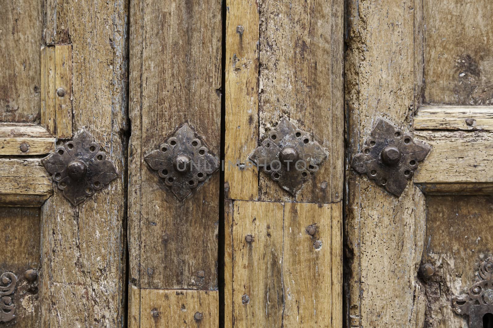 Old wooden background, detail of a wooden boards, texture