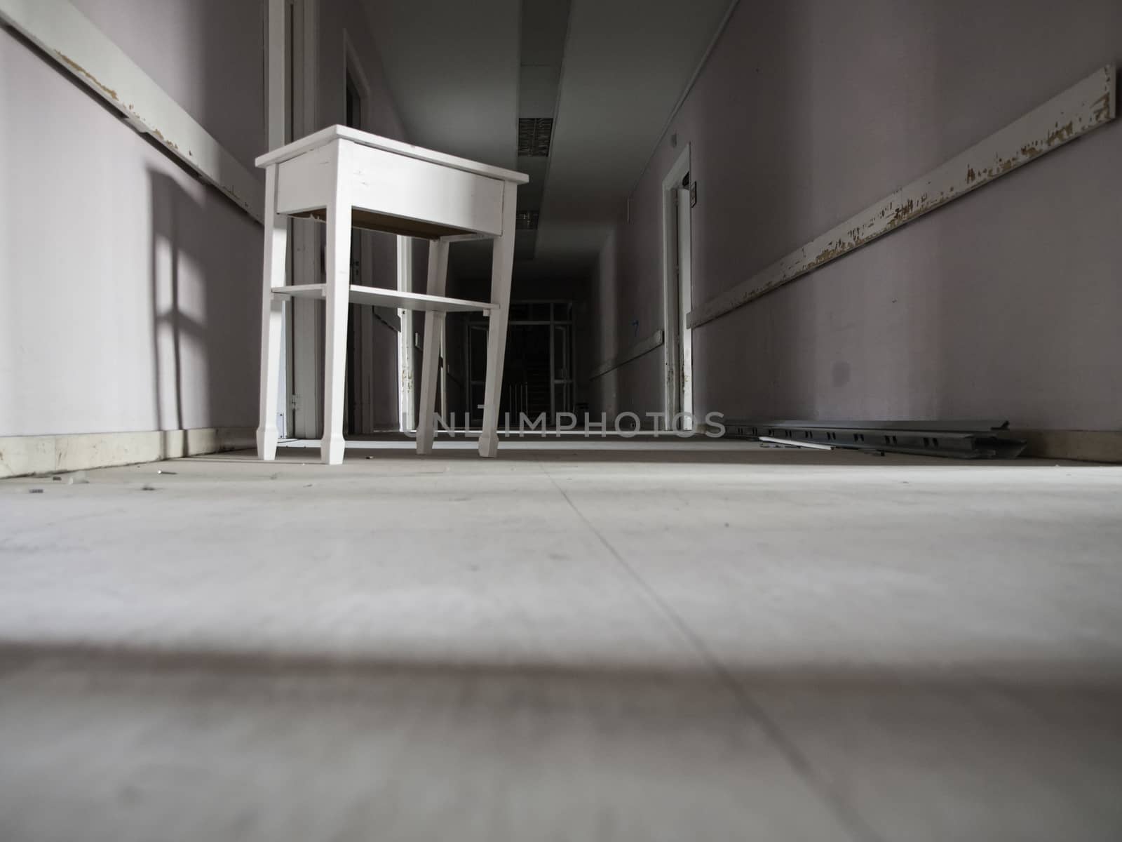 Abandoned hospital, detail of an old hospital, abandonment and ruin, health and medicine