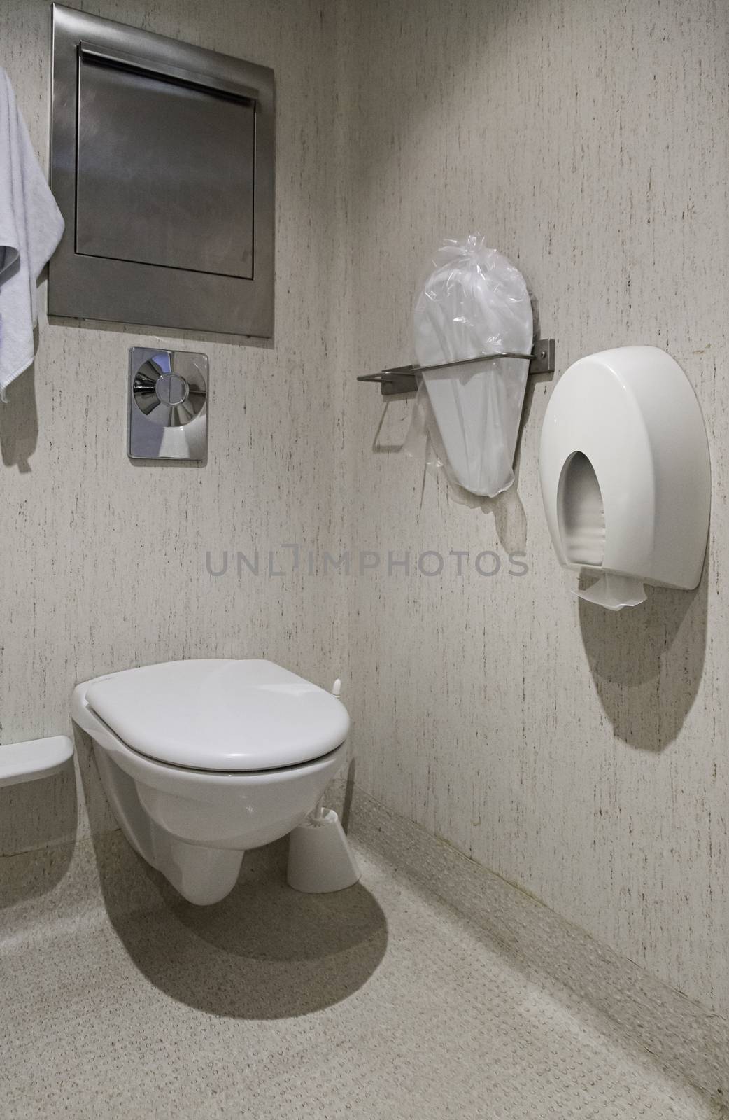 Bath of a hospital, detail of a toilet for the sick and disabled