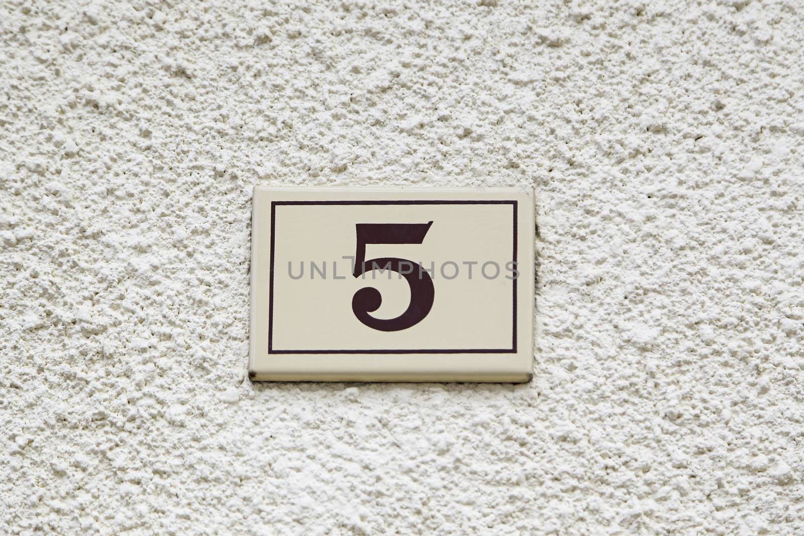 Number five of information, detail of an odd number, sign and symbol